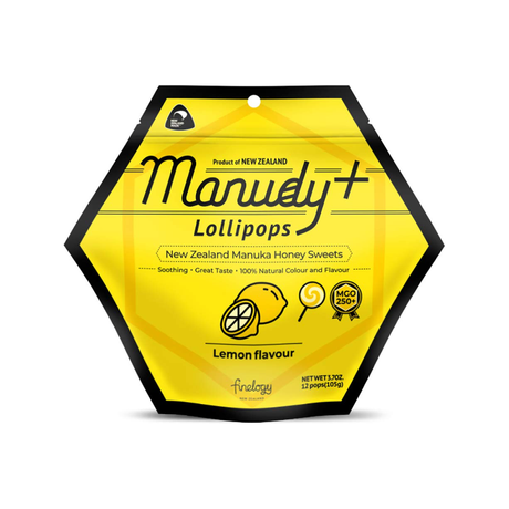 MANUDY: Manuka Honey Sweets Lollipops Lemon Flavour, 1 bg - #tag1# - #tag2#