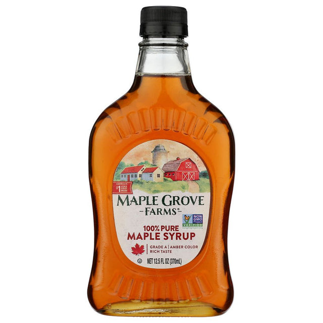MAPLE GROVE: Organic Pure Maple Syrup Grade A Amber Color, 12.5 oz - #tag1# - #tag2#