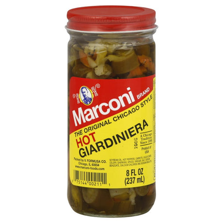 MARCONI: Hot Giardiniera, 8 oz - #tag1# - #tag2#