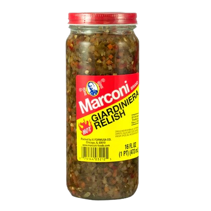 MARCONI: Hot Giardiniera Relish, 16 oz - #tag1# - #tag2#