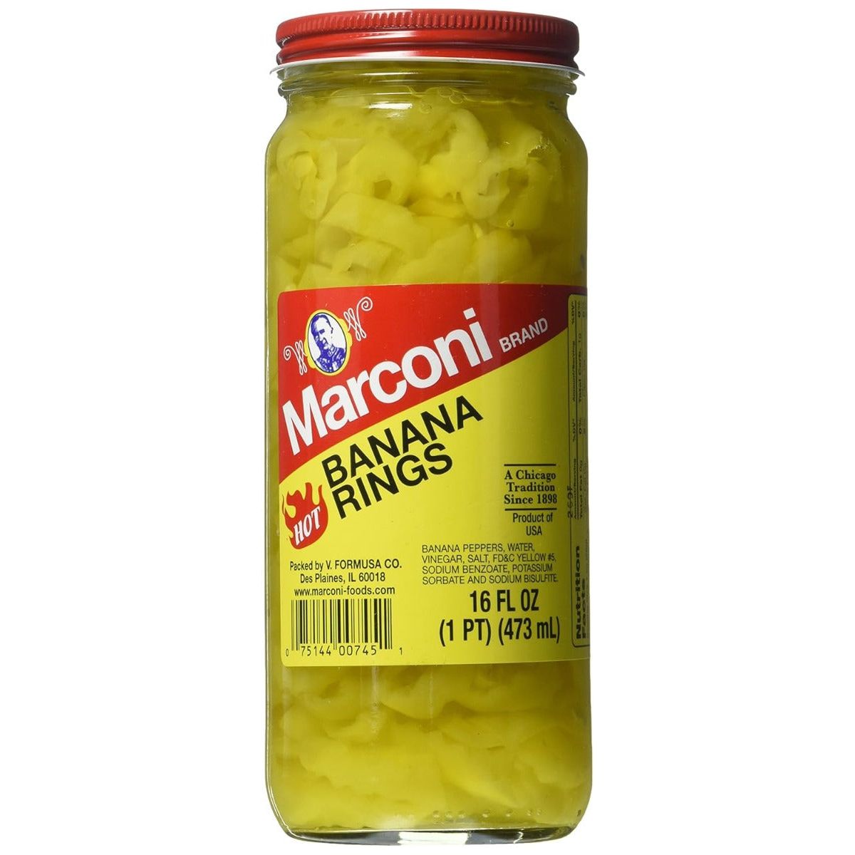 MARCONI: Pepper Banana Hot Rings, 16 oz - #tag1# - #tag2#