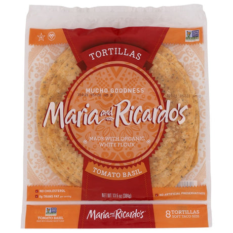 MARIA & RICARDOS: Tomato Basil Tortillas, 13.5 oz - #tag1# - #tag2#