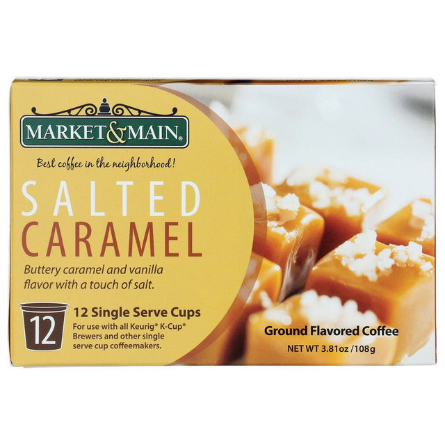 MARKET AND MAIN COFFEE: Coffee Salted Caramel Single Serve, 12 EA - Sunshine Co Op. - #tag1# - #tag2# - #tag3# - #tag4#