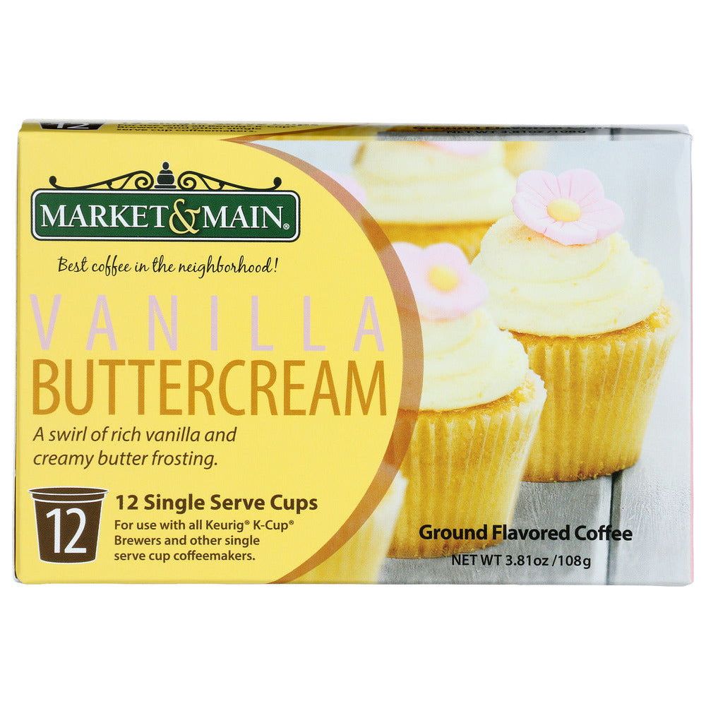 MARKET AND MAIN COFFEE: Coffee Vanilla Buttercream Single Serve, 12 EA - Sunshine Co Op. - #tag1# - #tag2# - #tag3# - #tag4#