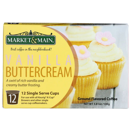 MARKET AND MAIN COFFEE: Coffee Vanilla Buttercream Single Serve, 12 EA - Sunshine Co Op. - #tag1# - #tag2# - #tag3# - #tag4#