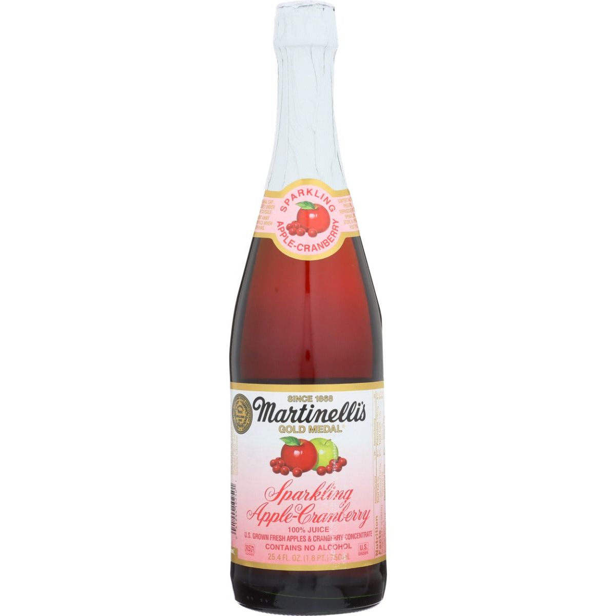 MARTINELLI: Sparkling Apple Cranberry Juice, 25.4 fo - #tag1# - #tag2#