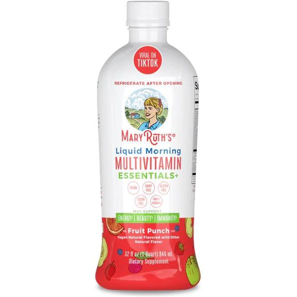 MARYRUTHS: Liquid Morning Multivitamin Essentials Plus Fruit Punch, 32 fo - #tag1# - #tag2#