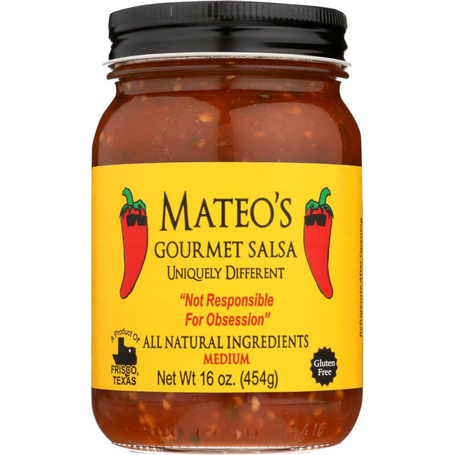 MATEO'S: Gourmet Salsa Medium, 16 Oz - #tag1# - #tag2#