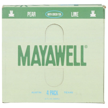 MAYAWELL: Pear Lime Prebiotic Soda 4Pk, 48 fo - #tag1# - #tag2#