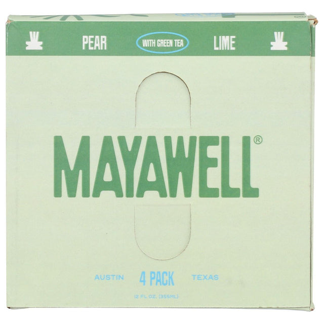 MAYAWELL: Pear Lime Prebiotic Soda 4Pk, 48 fo - #tag1# - #tag2#