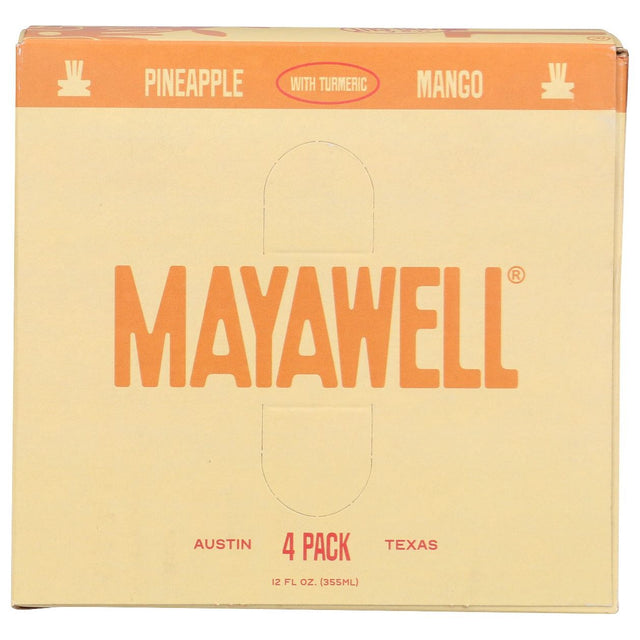 MAYAWELL: Pineapple Mango Prebiotic Soda 4Pk, 48 fo - #tag1# - #tag2#
