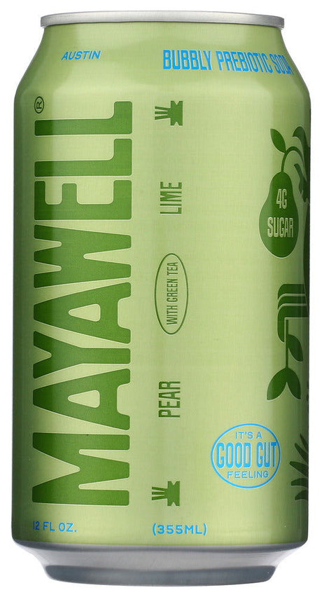 MAYAWELL: Prebiotic Soda Pear Lime, 12 fo - #tag1# - #tag2#