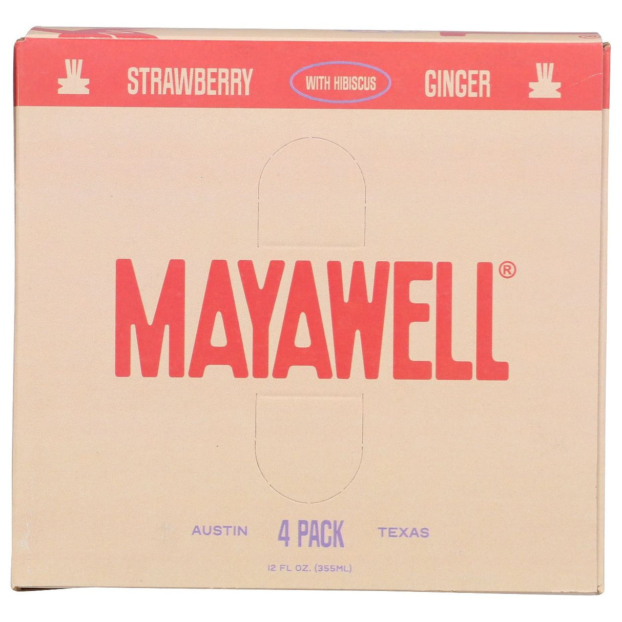 MAYAWELL: Strawberry Ginger Prebiotic Soda 4Pk, 48 fo - #tag1# - #tag2#