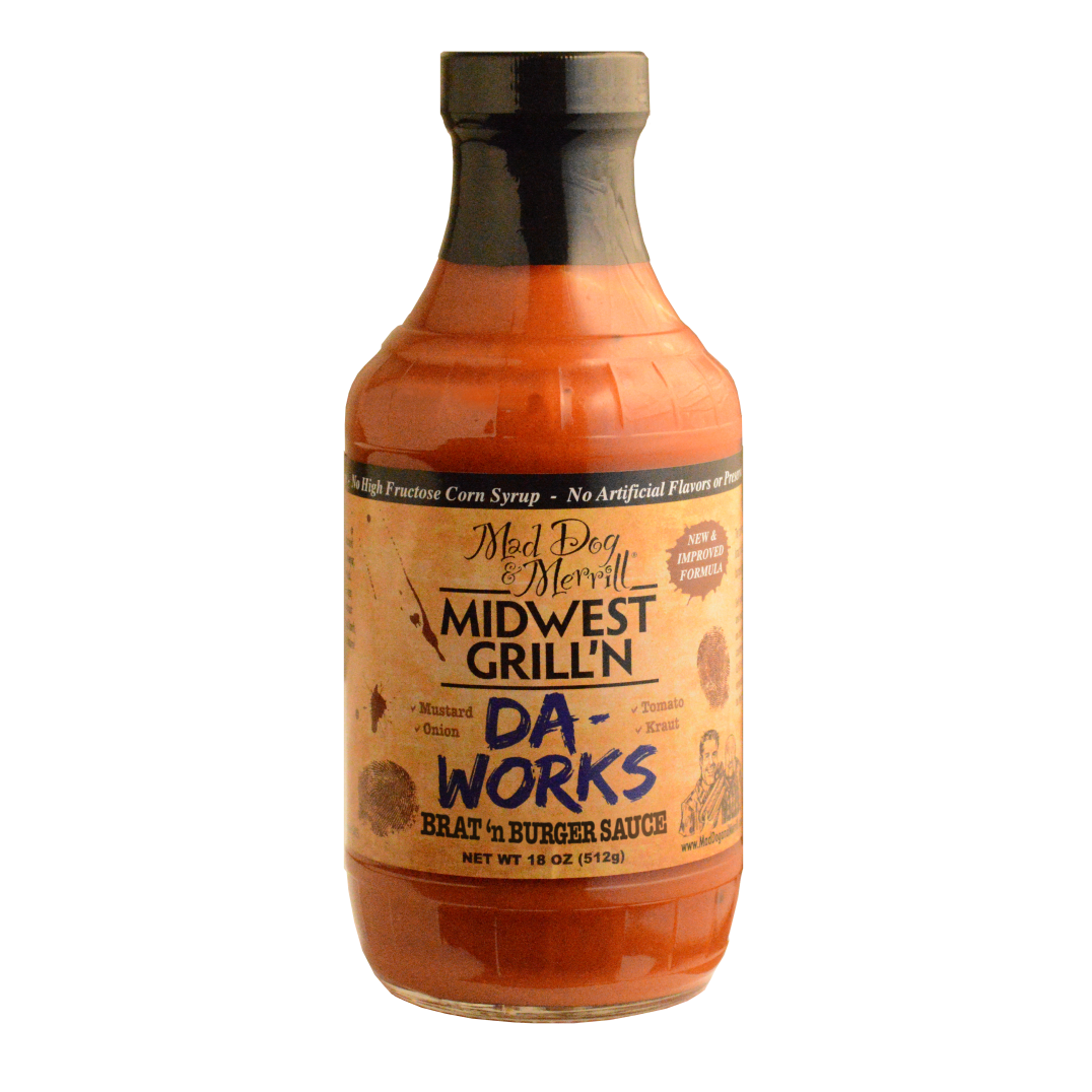 MDDOG&MER: Da Works Midwest Grill Premium BBQ Sauce, 18 oz - #tag1# - #tag2#
