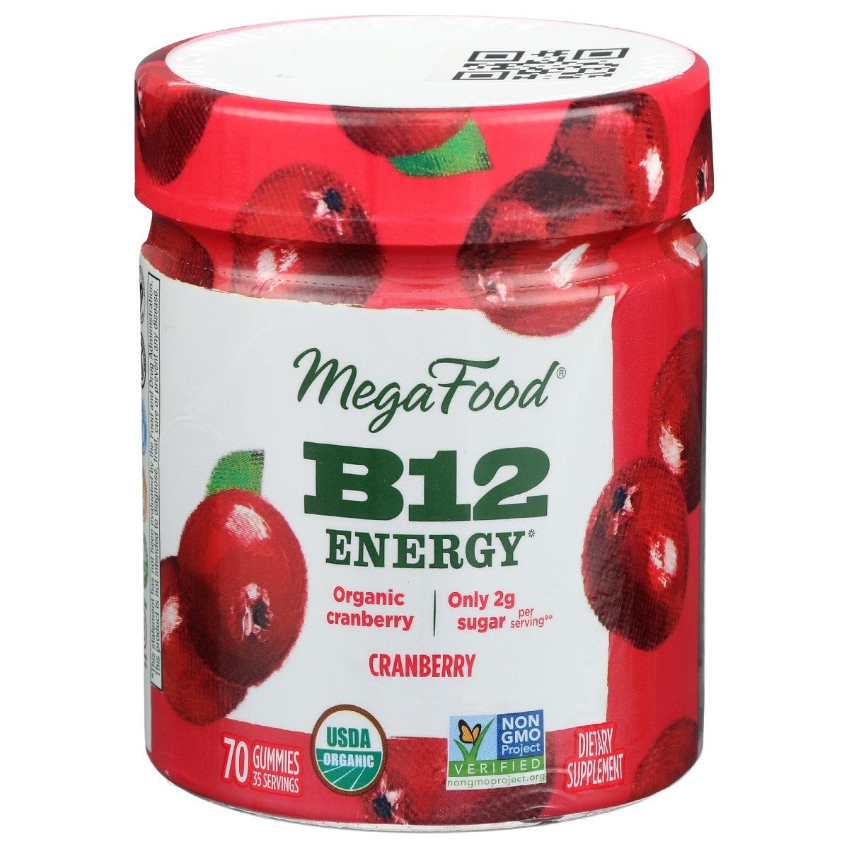 MEGAFOOD: B12 Energy Gummies Cranberry, 70 pc - #tag1# - #tag2#