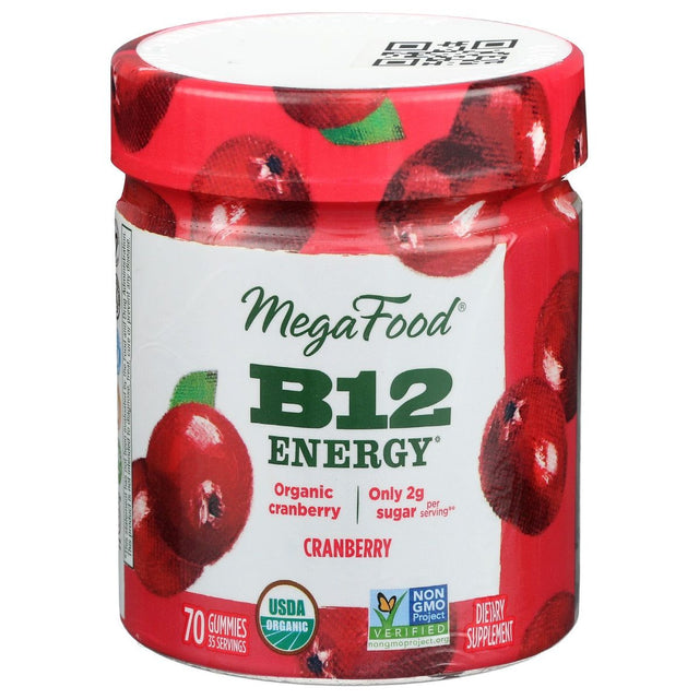 MEGAFOOD: B12 Energy Gummies Cranberry, 70 pc - #tag1# - #tag2#