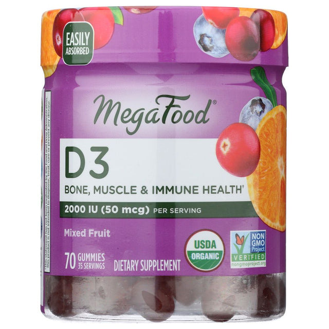MEGAFOOD: D3 1000Iu Gummy, 70 pc - #tag1# - #tag2#