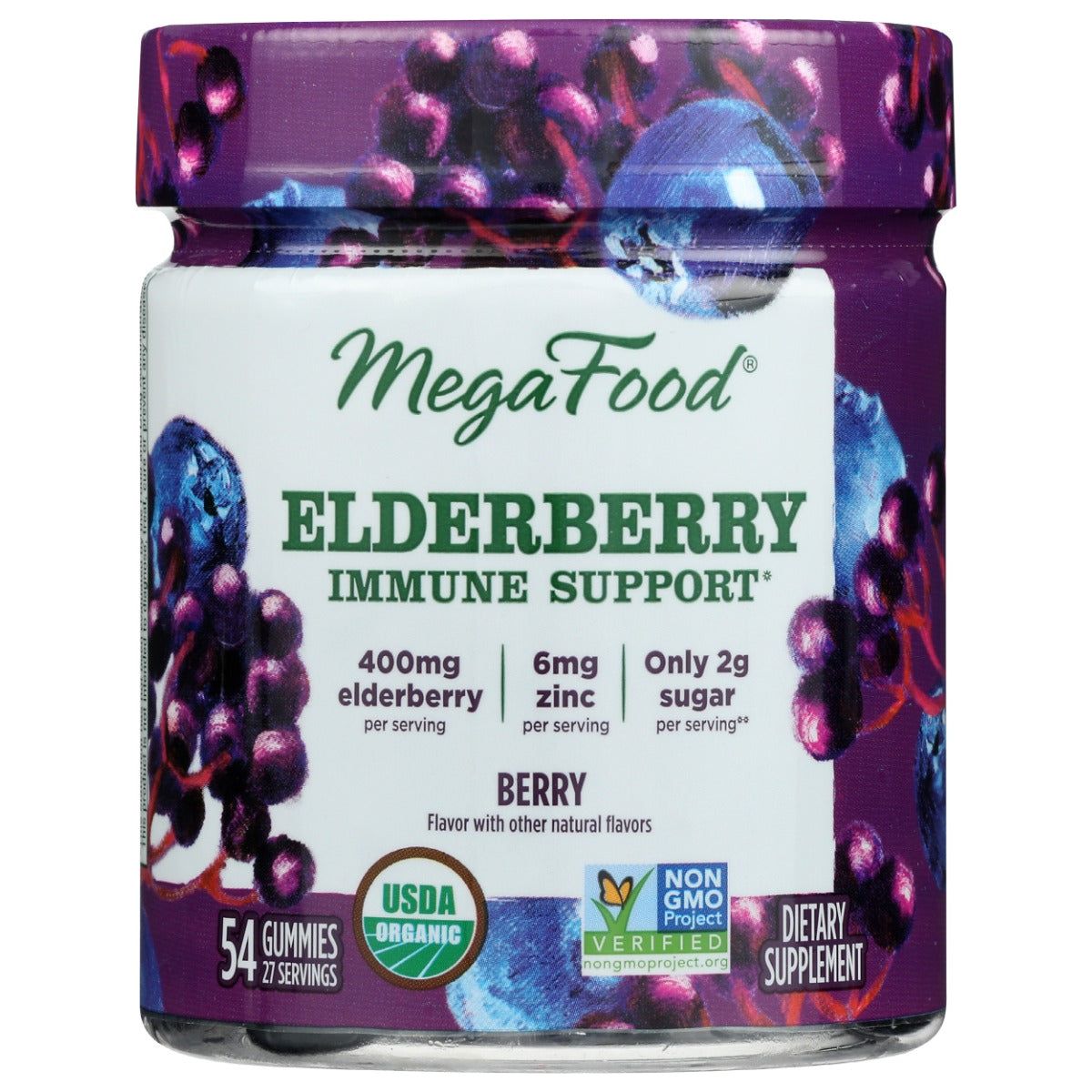 MEGAFOOD: Elderberry Immune Support Gummies, 54 pc - #tag1# - #tag2#