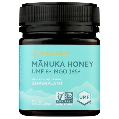 MELORA: Manuka Honey UMF8 Jar, 8.8 oz - #tag1# - #tag2#