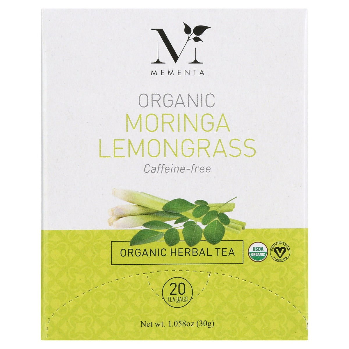 MEMENTA: Tea Lemngrass Moringa Org, 20 CT - #tag1# - #tag2#