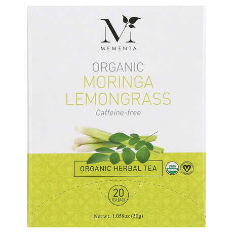MEMENTA: Tea Lemngrass Moringa Org, 20 CT - #tag1# - #tag2#
