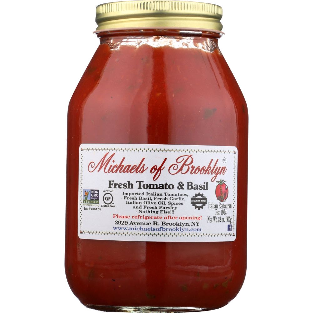 MICHAELS OF BROOKLYN: Fresh Tomato & Basil Sauce, 32 oz - #tag1# - #tag2#