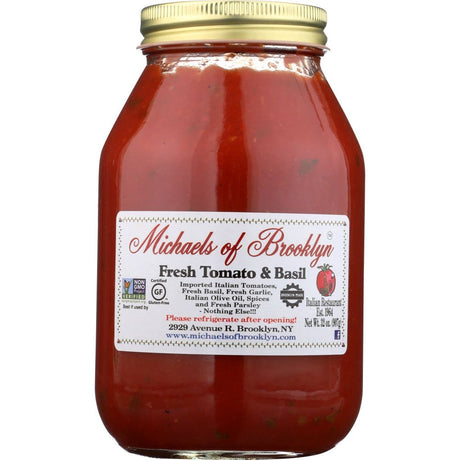 MICHAELS OF BROOKLYN: Fresh Tomato & Basil Sauce, 32 oz - #tag1# - #tag2#