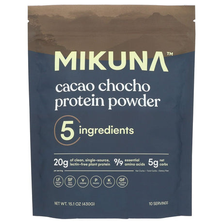 MIKUNA: Cacao Chocho Superfood Protein 10 Servings, 15.1 oz - #tag1# - #tag2#
