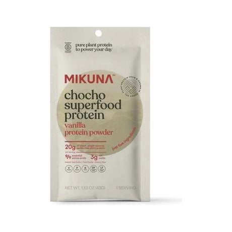 MIKUNA: Vanilla Chocho Protein Powder, 1.52 oz - #tag1# - #tag2#