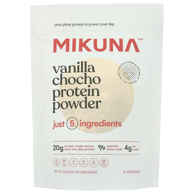 MIKUNA: Vanilla Chocho Protein Powder, 22.8 oz - #tag1# - #tag2#