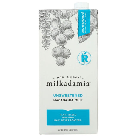 MILKADAMIA: Unsweetened Macadamia Milk, 32 fl oz - Sunshine Co Op. - #tag1# - #tag2# - #tag3# - #tag4#