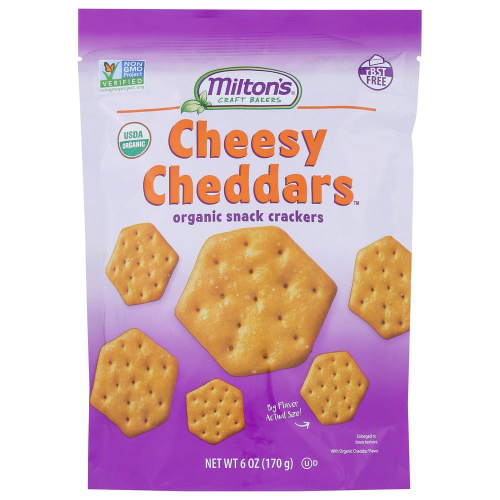 MILTONS: Cheesy Cheddars Cracker, 6 oz - #tag1# - #tag2#