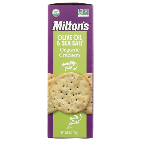MILTONS: Olive Oil and Sea Salt Organic Crackers, 6 oz - #tag1# - #tag2#