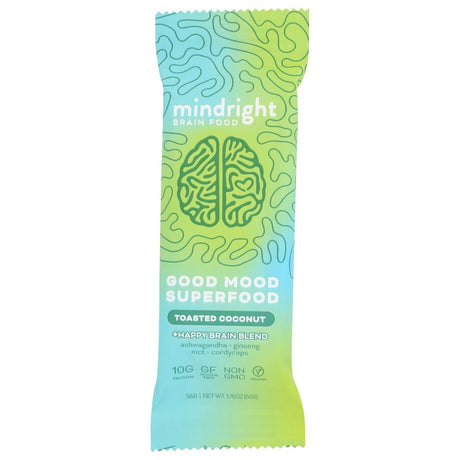 MINDRIGHT: Bar Infused Toasted Coconut, 1.76 oz - #tag1# - #tag2#