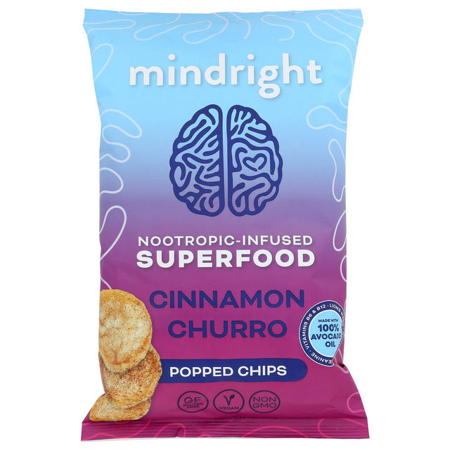 MINDRIGHT: Cinnamon Churro Popped Chips, 4 oz - #tag1# - #tag2#