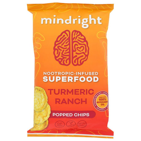 MINDRIGHT: Turmeric Ranch Popped Chips, 4 oz - #tag1# - #tag2#