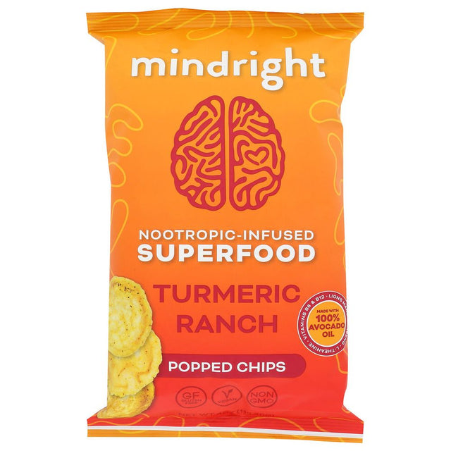 MINDRIGHT: Turmeric Ranch Popped Chips, 4 oz - #tag1# - #tag2#
