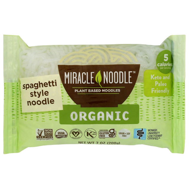 MIRACLE NOODLE: Organic Spaghetti Konjac Shirataki, 7 oz - #tag1# - #tag2#