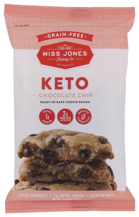 MISS JONES BAKING CO: Keto Ready To Bake Dough Chocolate Chip, 11.84 oz - #tag1# - #tag2#