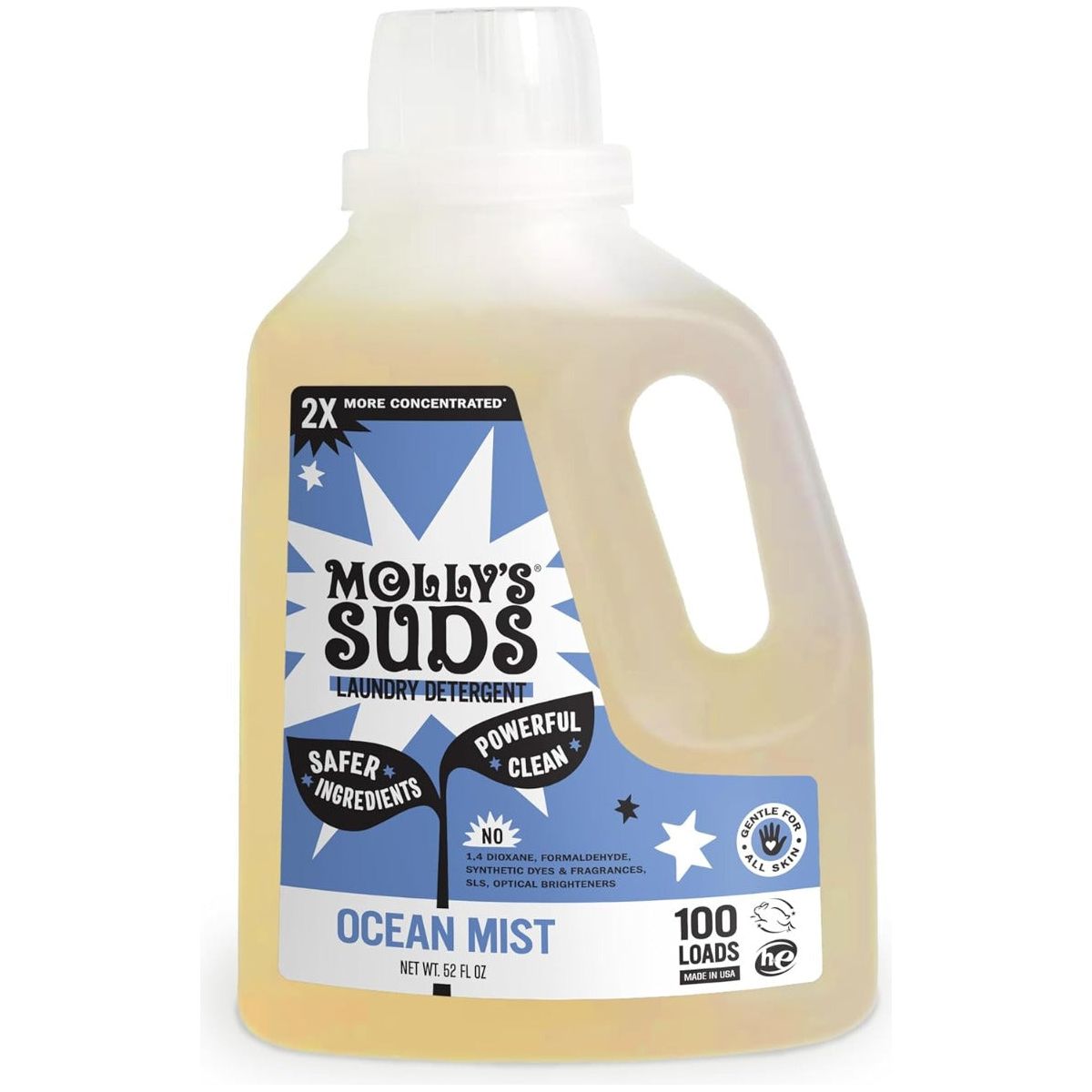 MOLLY SUDS: Ocean Mist Liquid Laundry Detergent, 52 fo - #tag1# - #tag2#