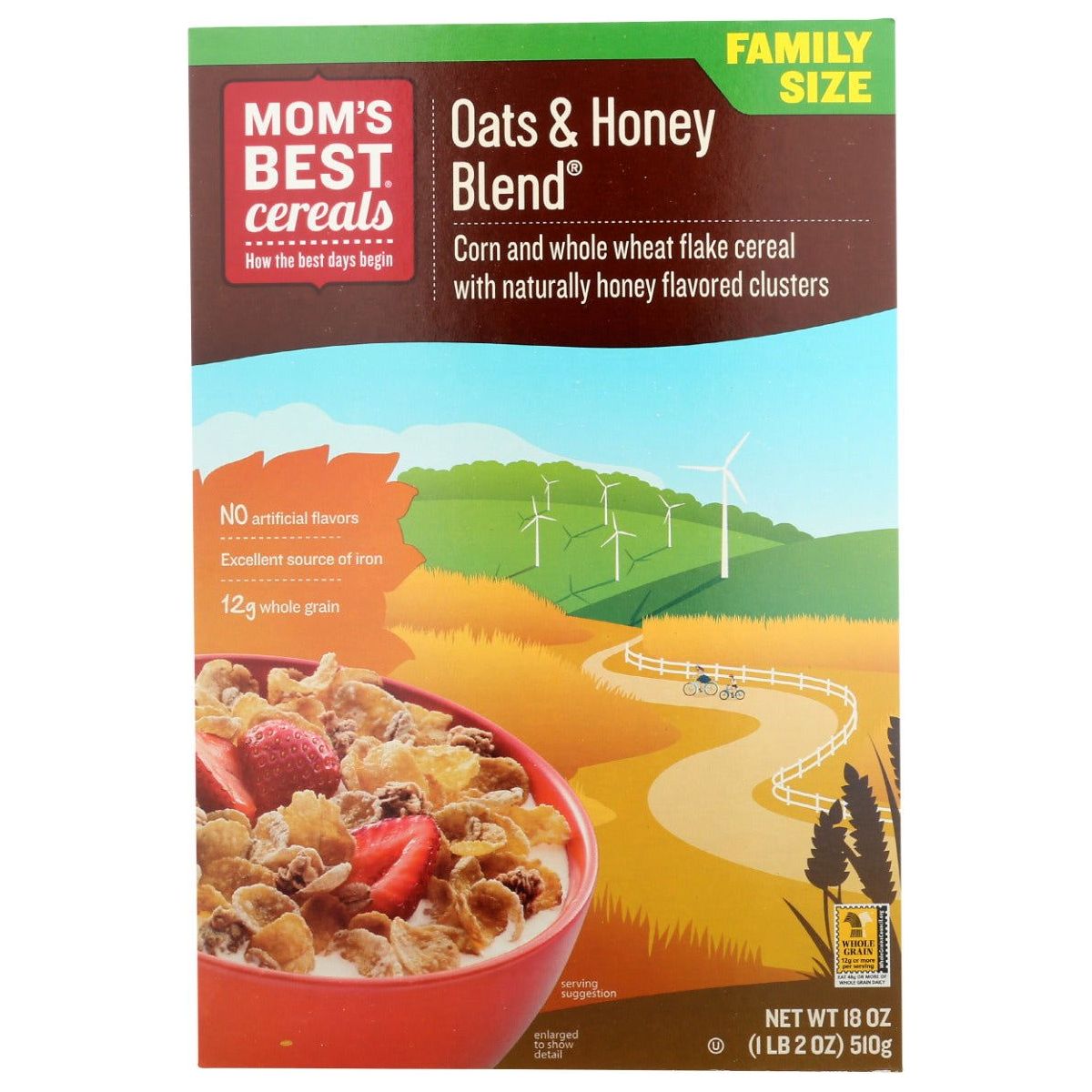 MOM'S BEST CEREALS: Oats & Honey Blend Cereal, 18 oz - Sunshine Co Op. - #tag1# - #tag2# - #tag3# - #tag4#