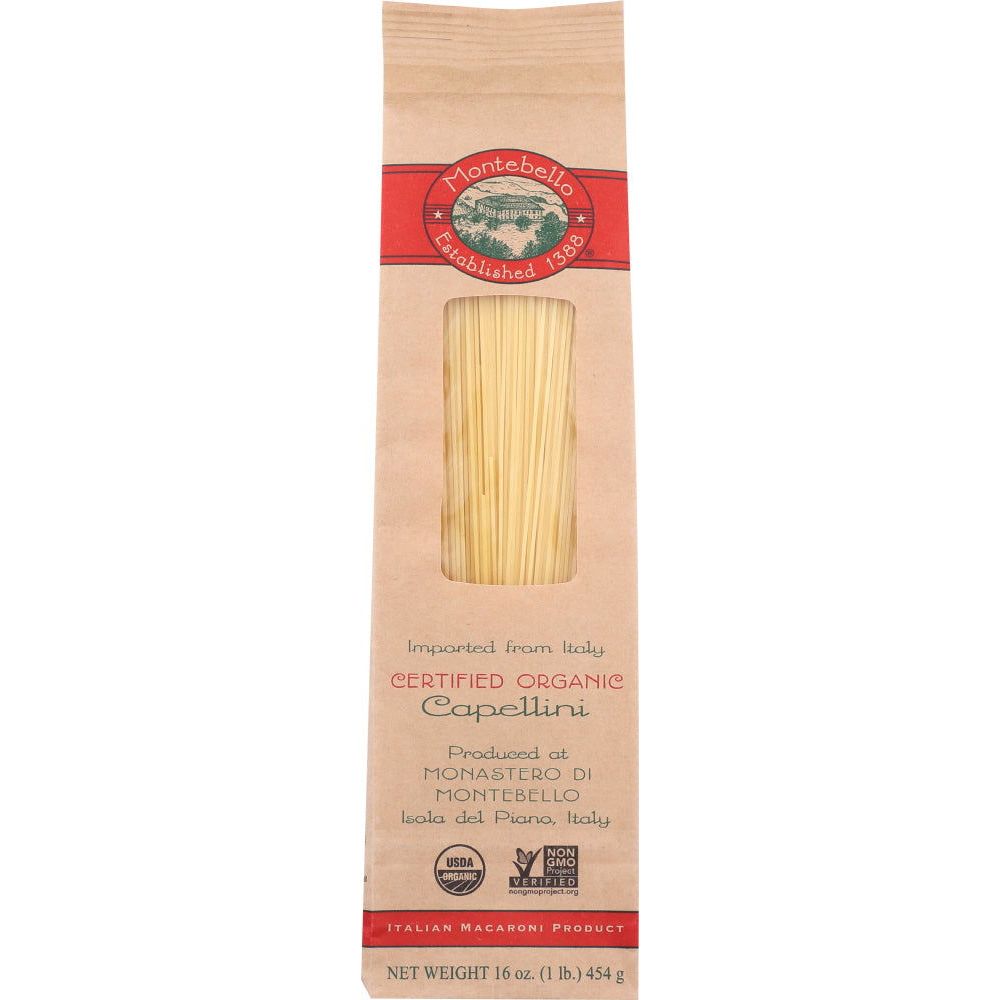 MONTEBELLO: Organic Capellini Pasta, 16 oz - Sunshine Co Op. - #tag1# - #tag2# - #tag3# - #tag4#
