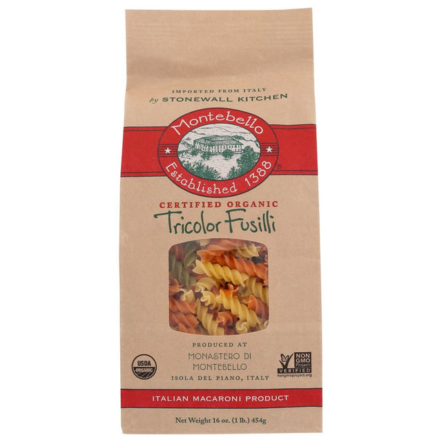 MONTEBELLO: Pasta Fusilli Tricolor, 16 OZ - #tag1# - #tag2#