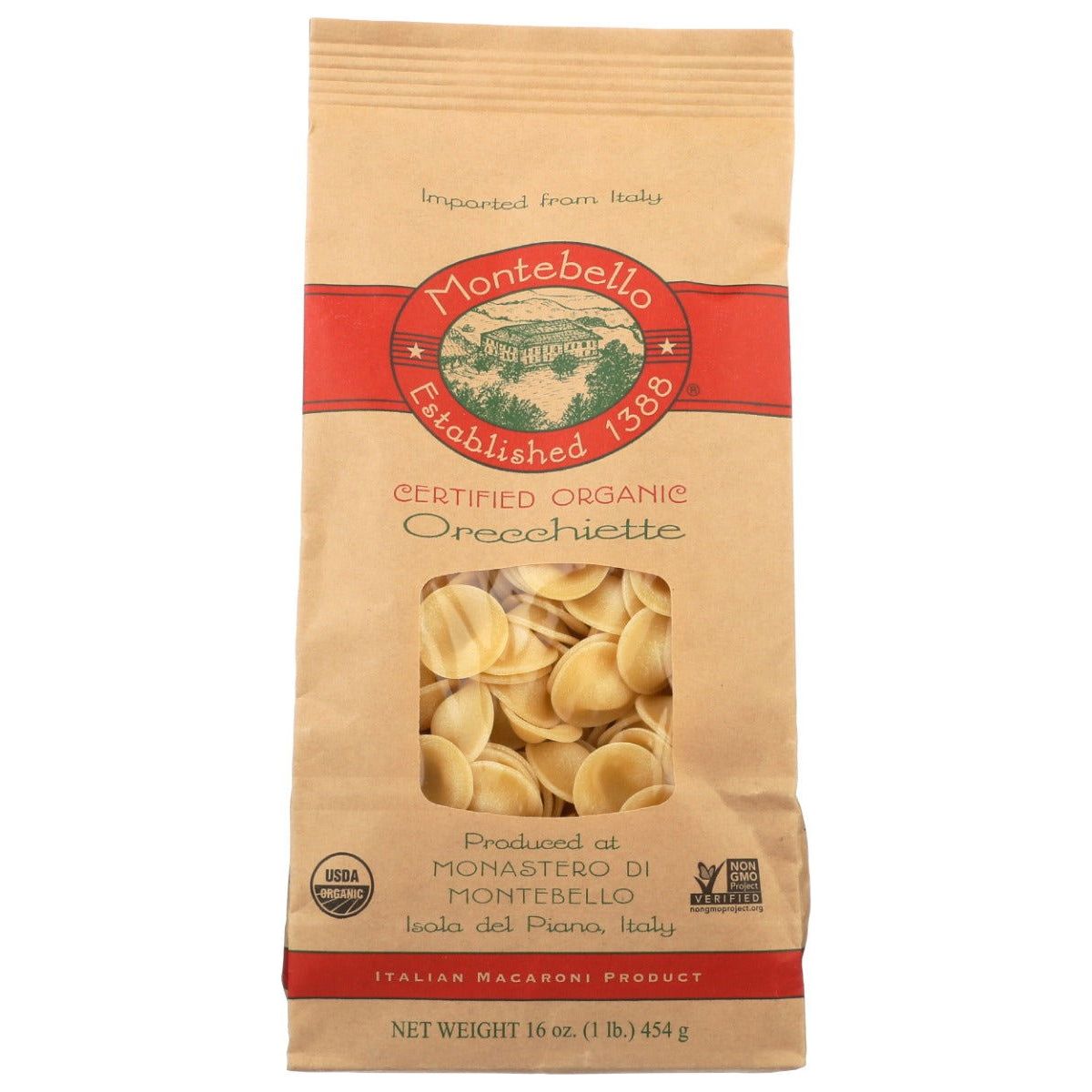 MONTEBELLO: Pasta Orecchiette Organic 16 oz - Sunshine Co Op. - #tag1# - #tag2# - #tag3# - #tag4#