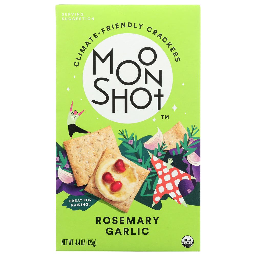MOONSHOT: Rosemary Garlic Crackers, 4.4 OZ - #tag1# - #tag2#