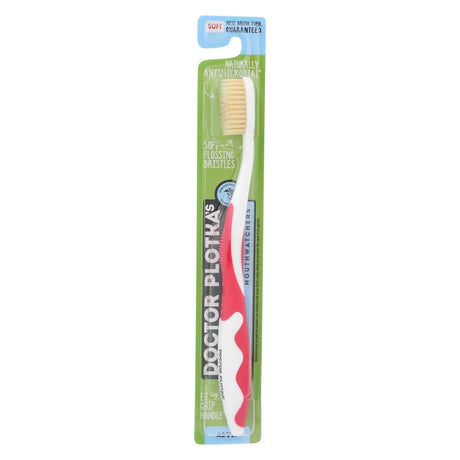 MOUTH WATCHERS: Adult Manual Toothbrush Red, 1 ea - Sunshine Co Op. - #tag1# - #tag2# - #tag3# - #tag4#