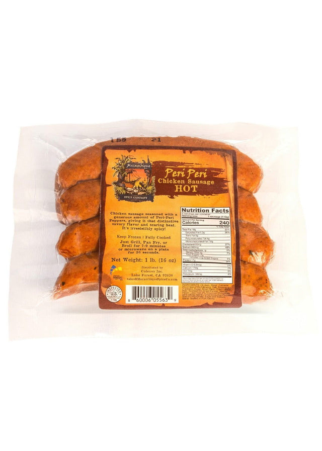 MOZAMBIQUE SPICE COMPANY: Peri Peri Chicken Sausage Hot, 1 lb - #tag1# - #tag2#