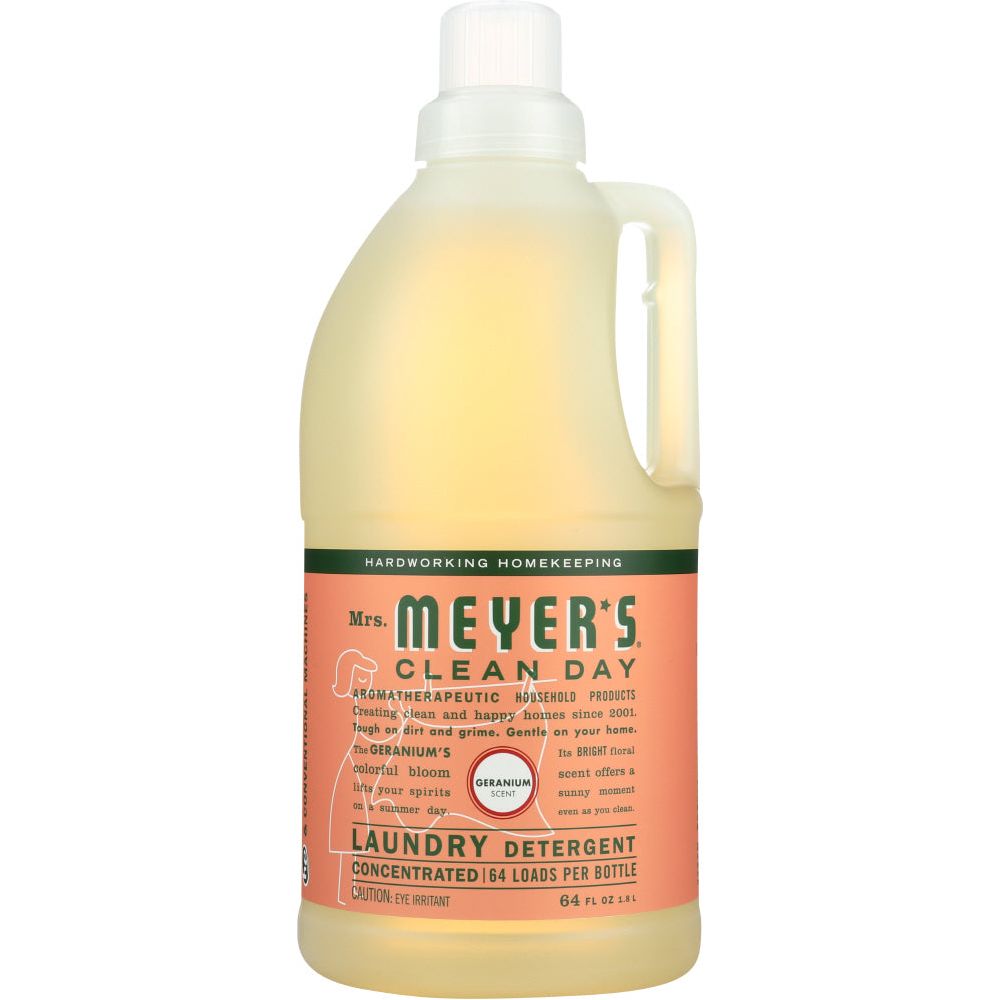 MRS. MEYER'S: Clean Day Laundry Detergent Geranium Scent, 64 oz - #tag1# - #tag2#
