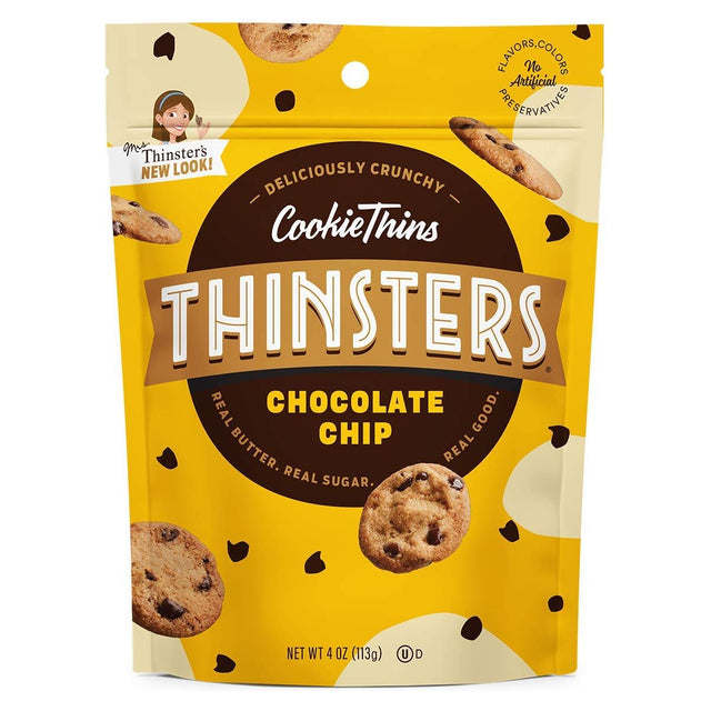 MRS THINSTERS: Cookie Thin Chocolate Chip, 4 oz - Sunshine Co Op. - #tag1# - #tag2# - #tag3# - #tag4#