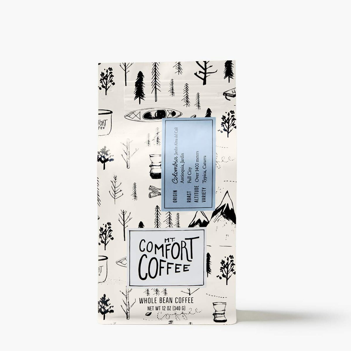 MT COMFORT COFFEE: Colombia Full City Roast Whole Bean Coffee, 12 oz - #tag1# - #tag2#